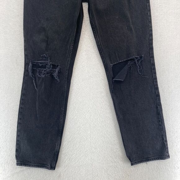 Abercrombie & Fitch Curve Love Jeans‎ Women's 28/6 The 90s Straight Black Denim - Picture 3 of 13